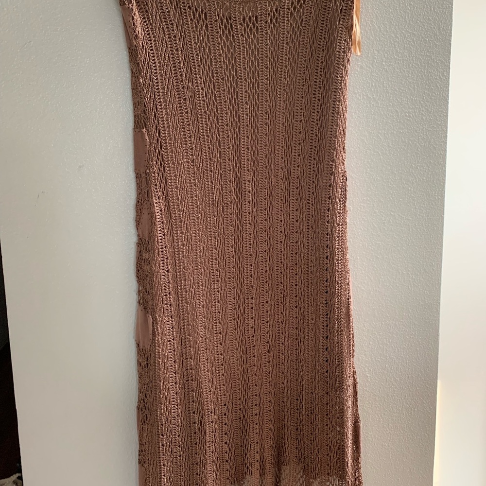 Brown crochet skirt